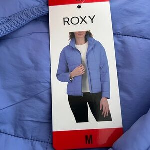 Roxy Women's Quilted Blue Puffer Jacket